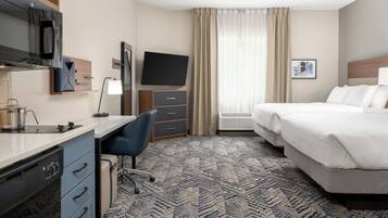 Studio Suite, 2 Queen Beds | Premium bedding, in-room safe, desk, laptop workspace