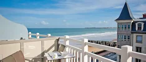 Double or Twin Room, Partial Sea View | Beach/ocean view