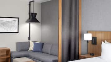 Pillow-top beds, desk, laptop workspace, iron/ironing board