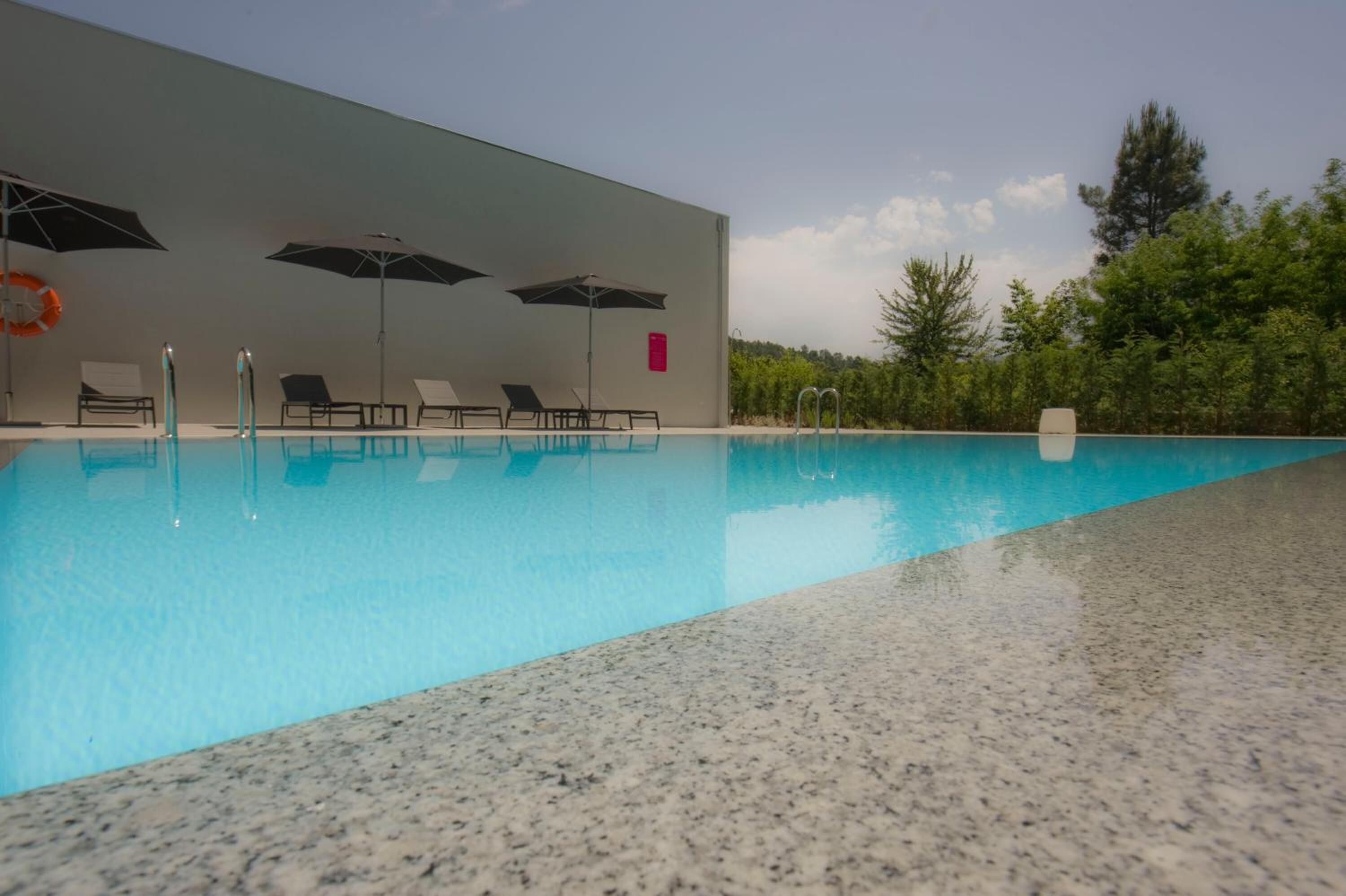 indoor pool, seasonal outdoor pool, pool loungers