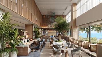 2 restaurants; ze serveren er ontbijt en diner