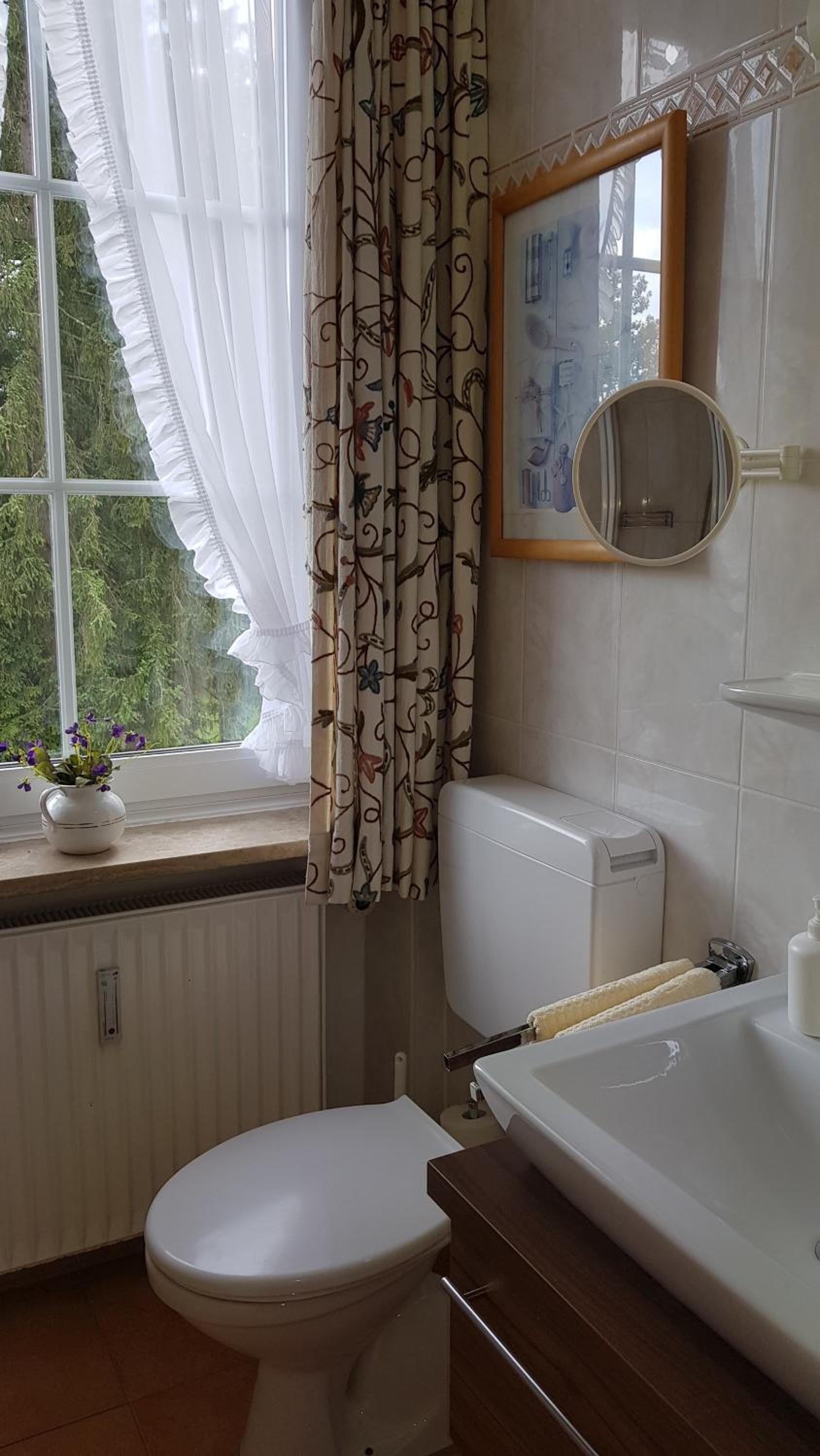 free toiletries, hair dryer, towels