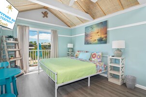 Cabana lua de mel, 1 cama King, vista para a marina | Roupas de cama premium, cortinas blackout, ferros/tábuas de passar roupa
