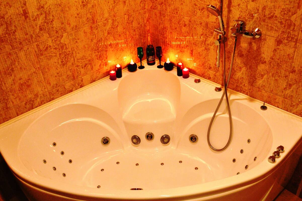 Appartamento Luxury, 1 camera da letto, non fumatori, idromassaggio | Vasca idromassaggio