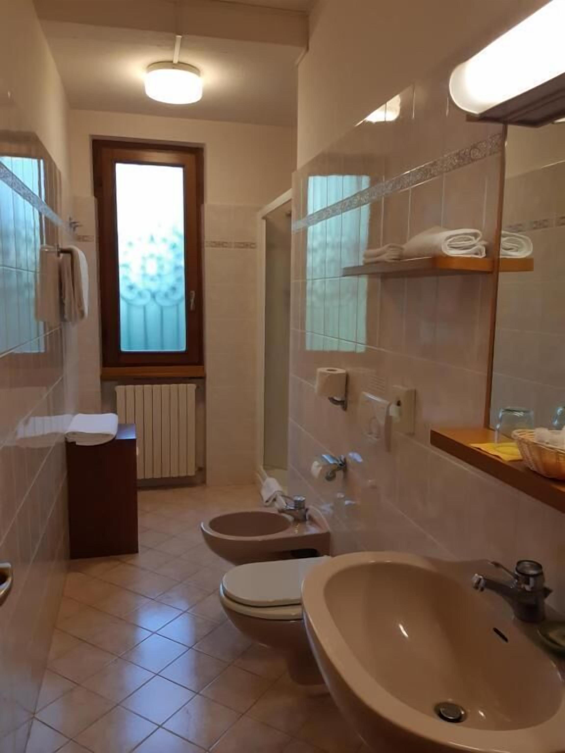 shower, free toiletries, hair dryer, bidet