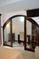 Desk, free WiFi, bed sheets