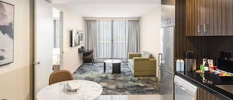 Premium bedding, pillow-top beds, in-room safe, desk
