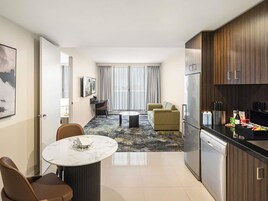 Premium bedding, pillow-top beds, in-room safe, desk