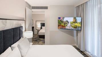 Premium bedding, pillow-top beds, in-room safe, desk