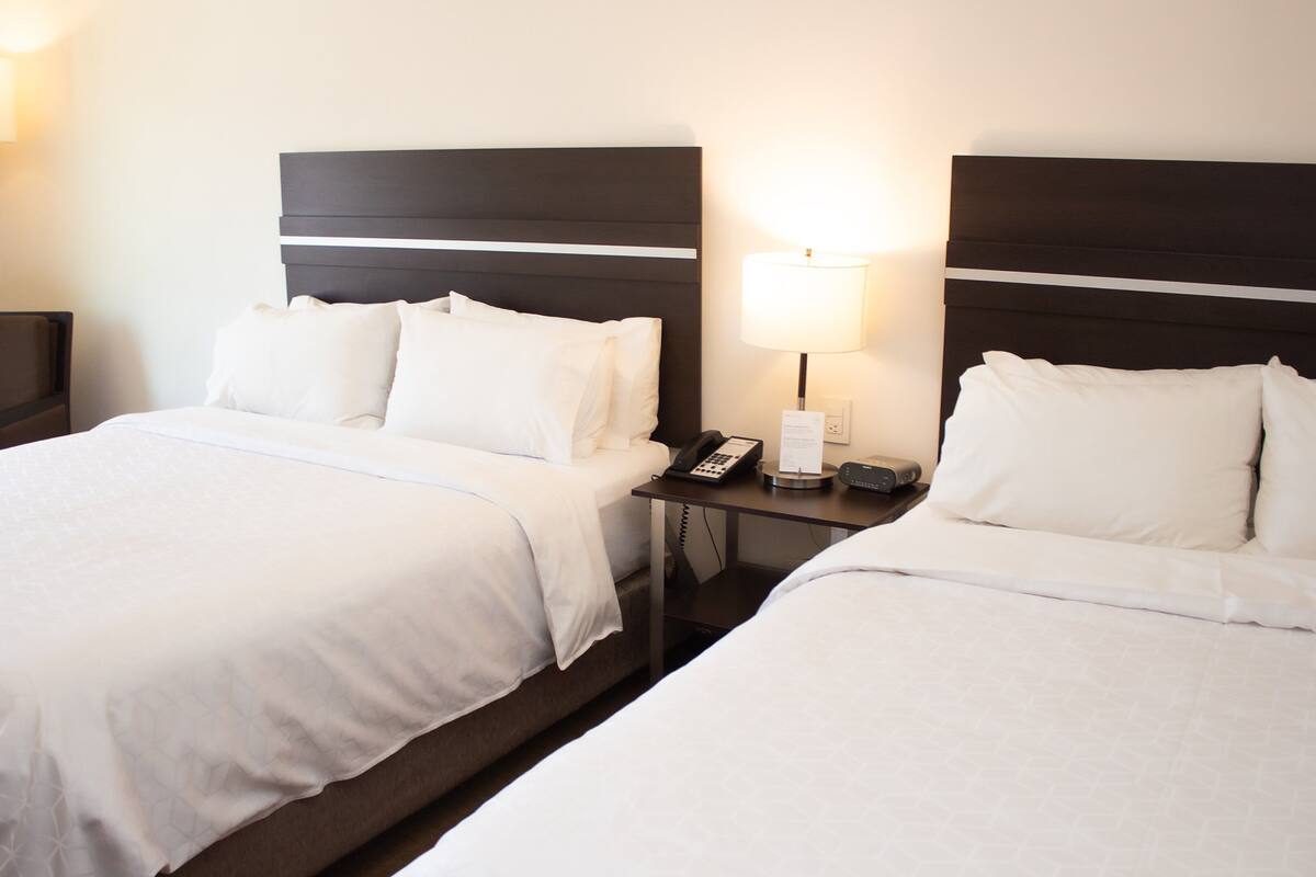 standard room, 2 double beds | 1 bedroom, premium bedding, in-room safe, desk