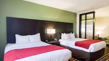 1 bedroom, pillow-top beds, desk, iron/ironing board