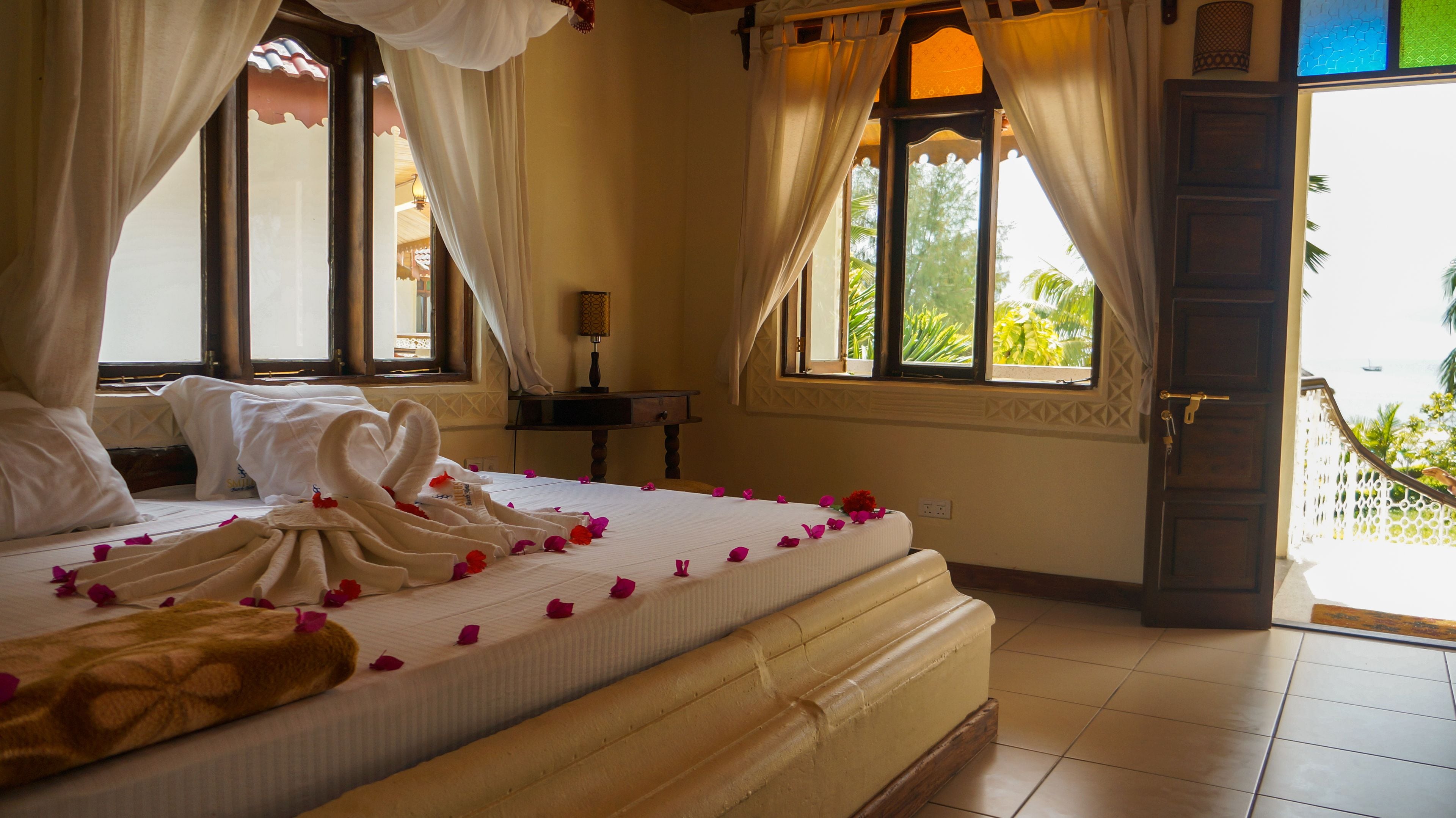 superior twin room, 2 double beds, terrace, sea view | 1 bedroom, in-room safe, blackout curtains, bed sheets