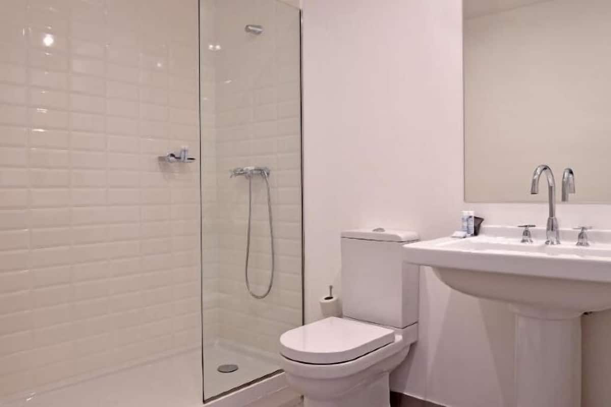 Bathroom | Shower, free toiletries, hair dryer, towels