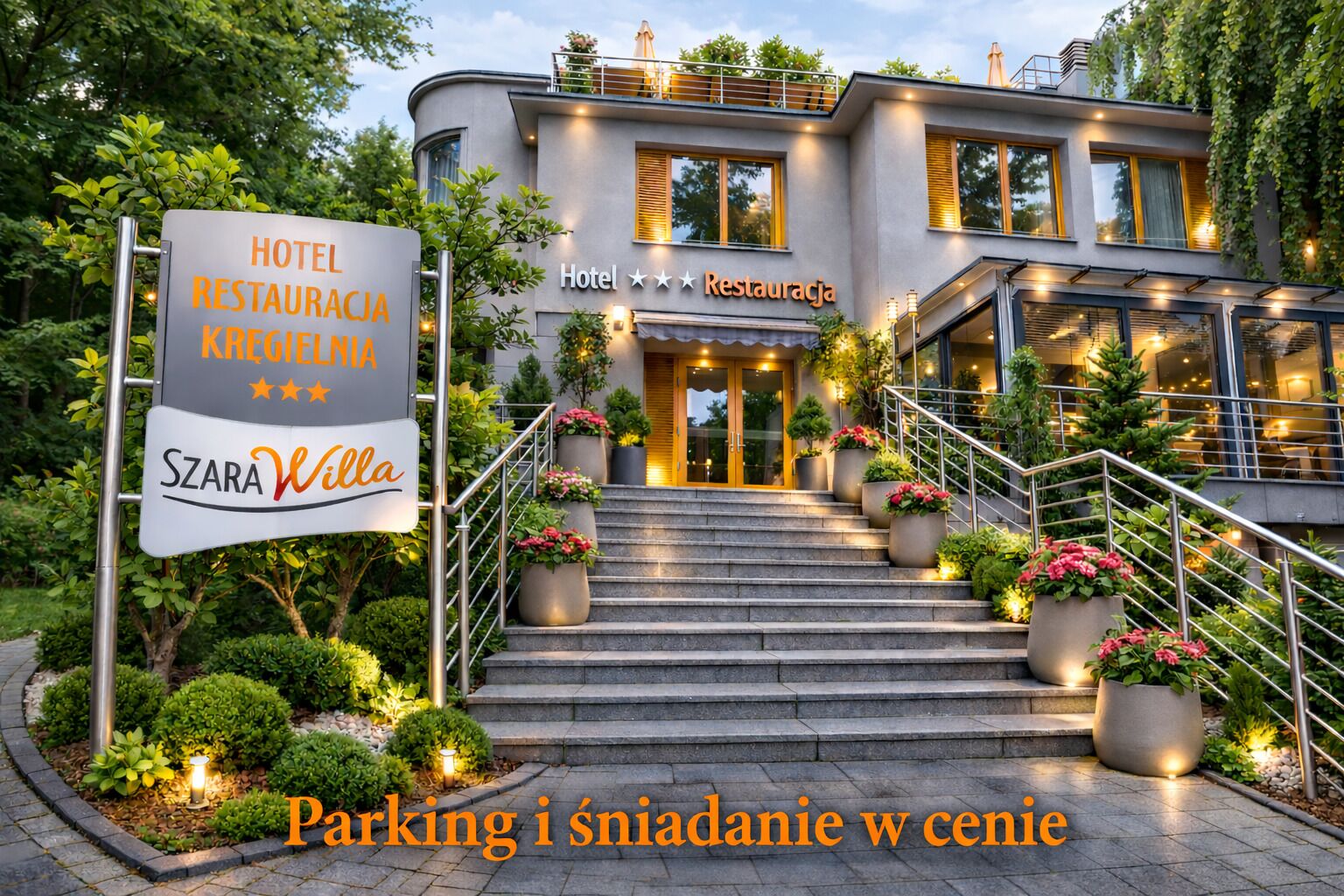 Façana frontal de l'allotjament