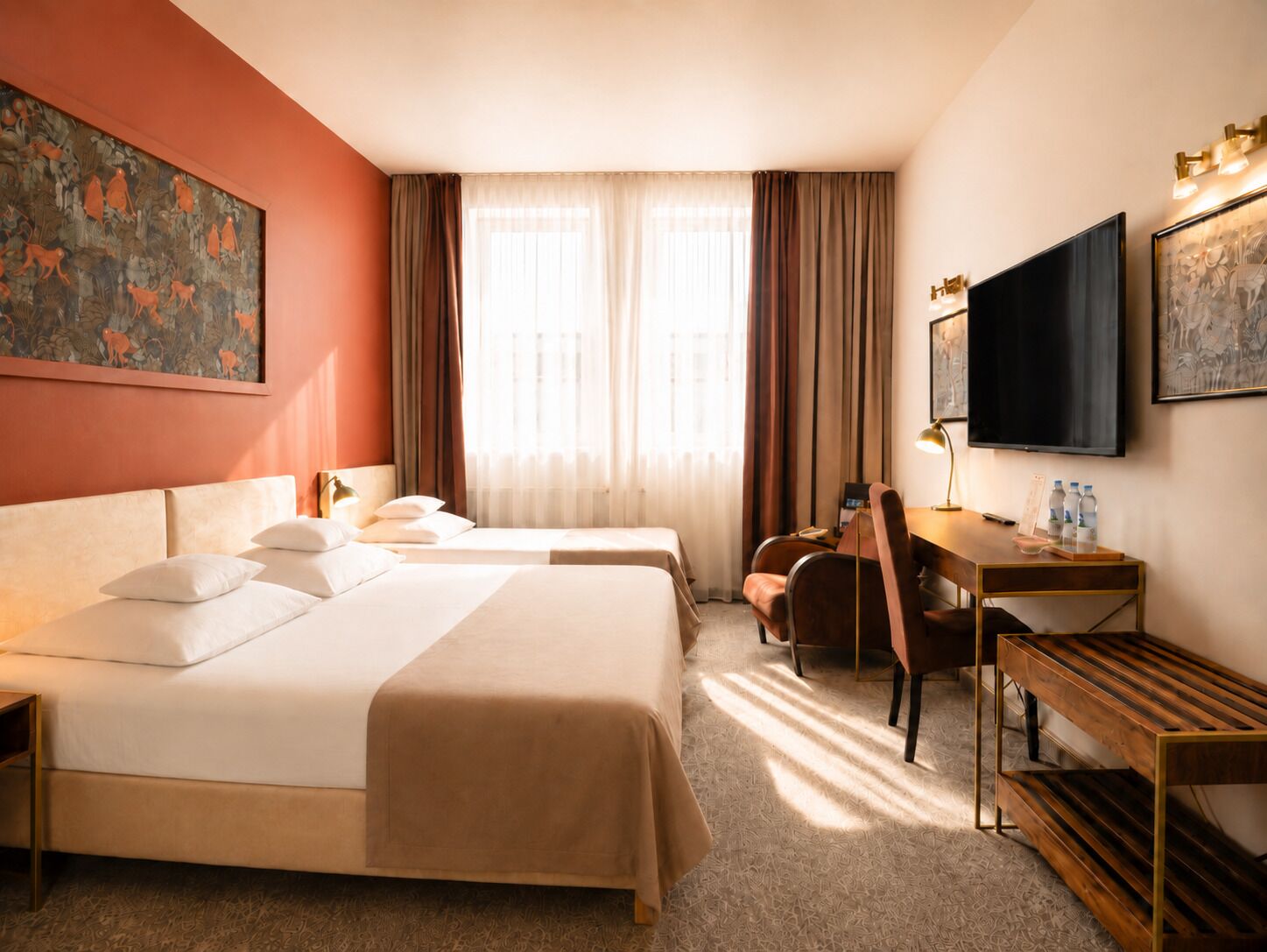 Standard Triple Room | Desk, blackout drapes, iron/ironing board, WiFi (free)