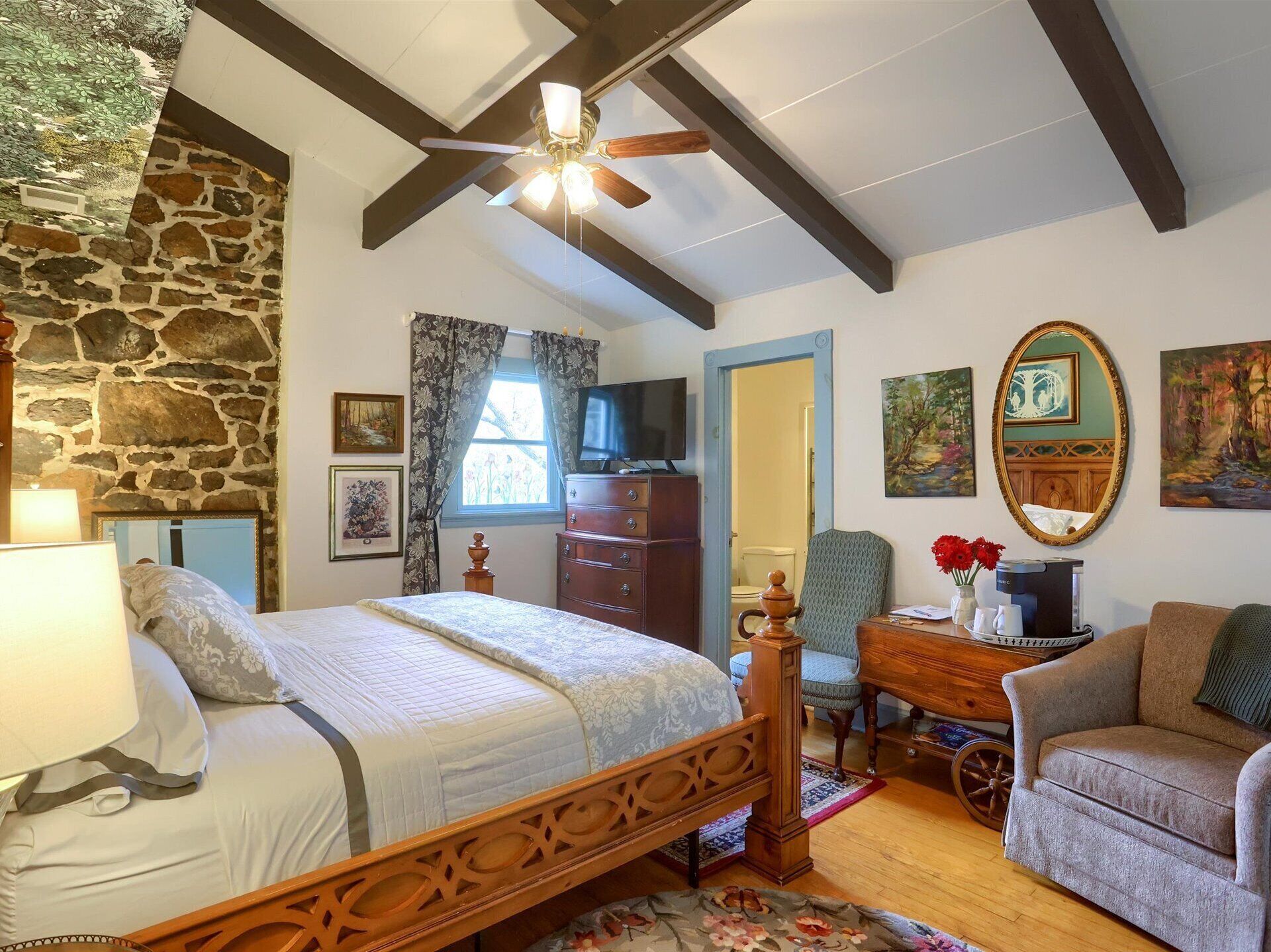 Penn's Woods Room | Premium bedding, pillowtop beds, iron/ironing board, free WiFi