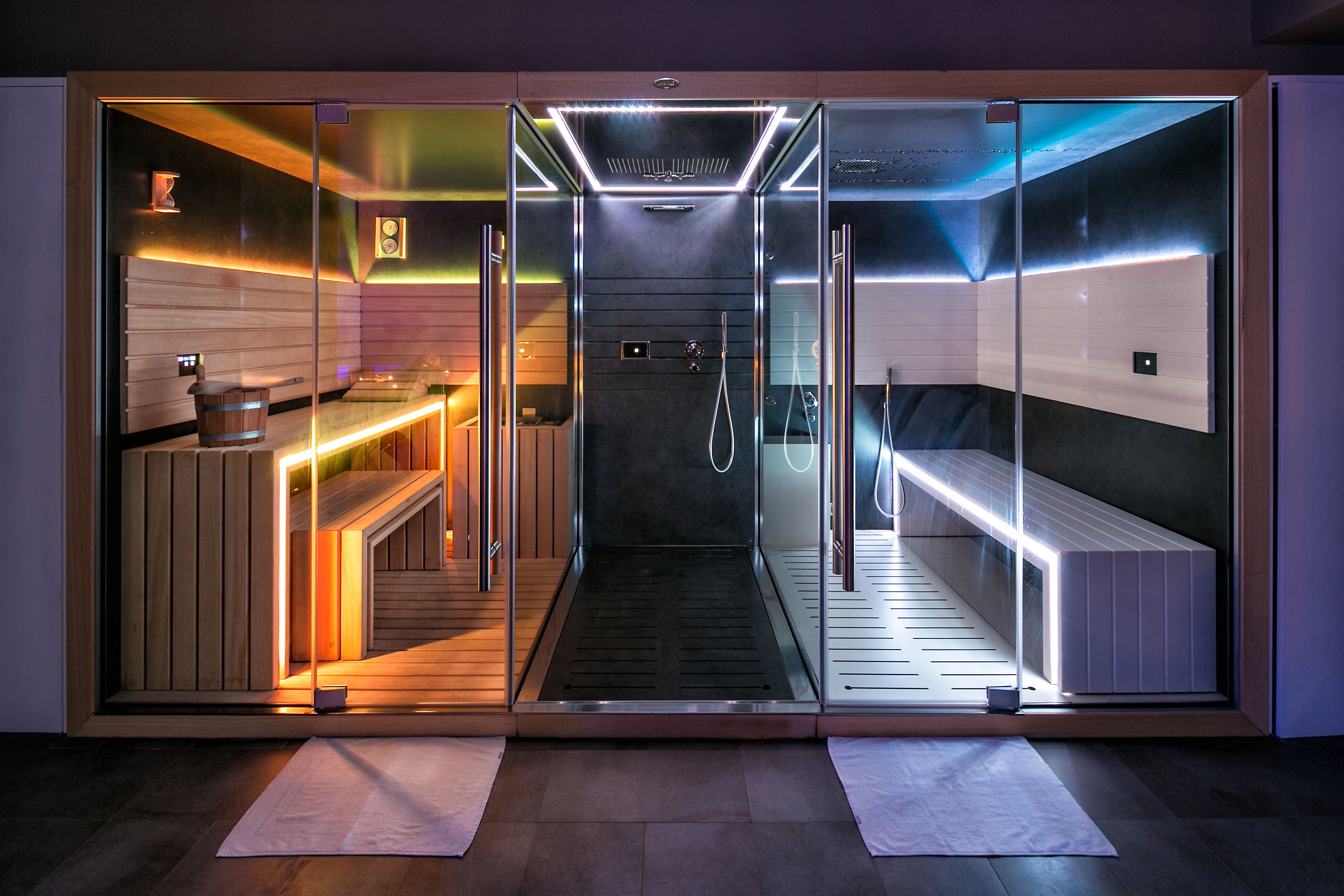 Sauna, hot tub, Turkish bath/hammam, body treatments, facials