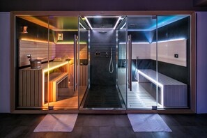 Sauna, hot tub, Turkish bath, body treatments, facials