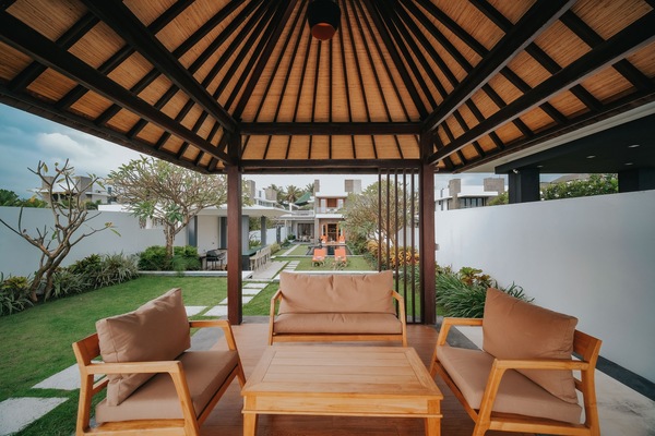 Three Bedroom Beachfront villa # 8 | Living area | 43-inch flat-screen TV with satellite channels, LCD TV