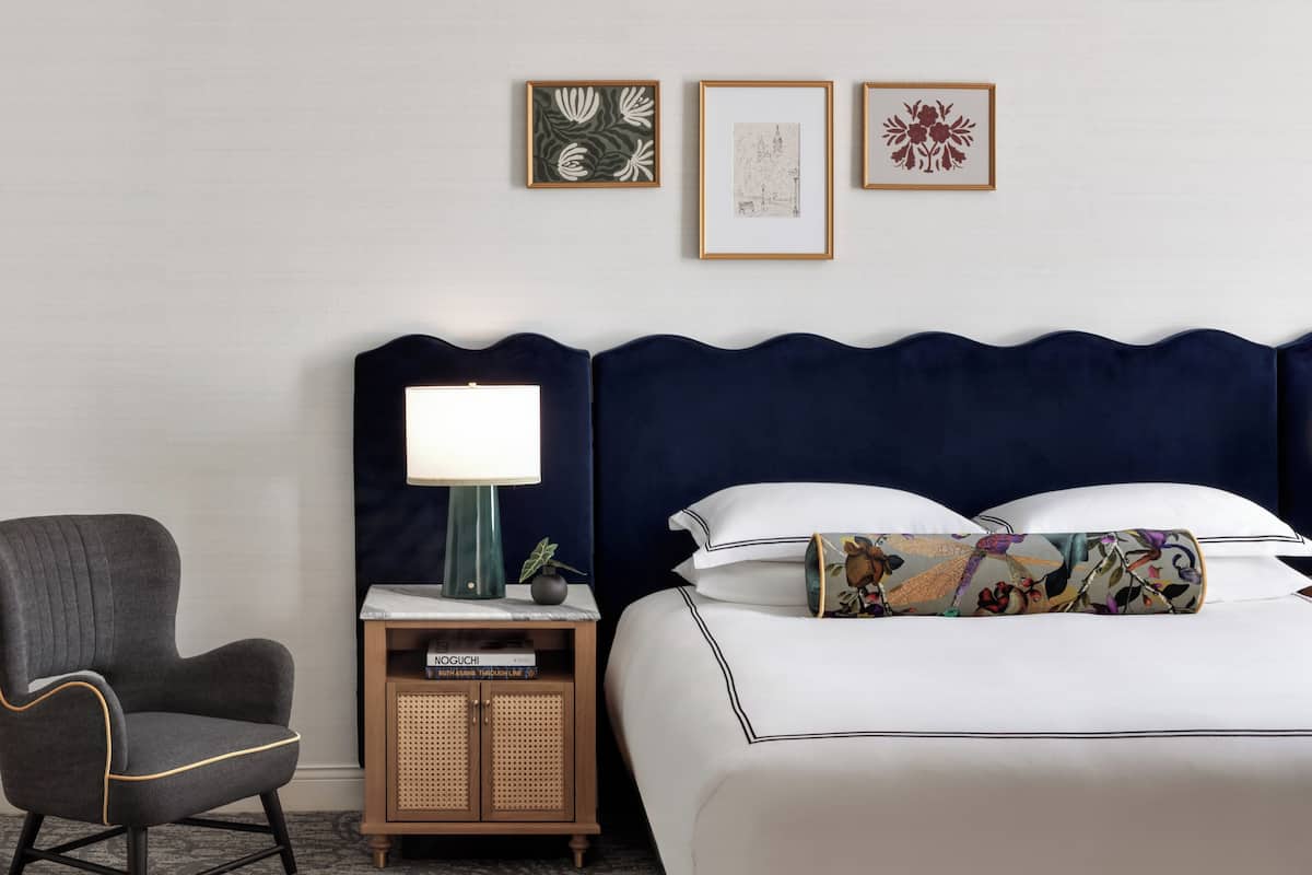 Frette Italian sheets, premium bedding, down comforters, in-room safe