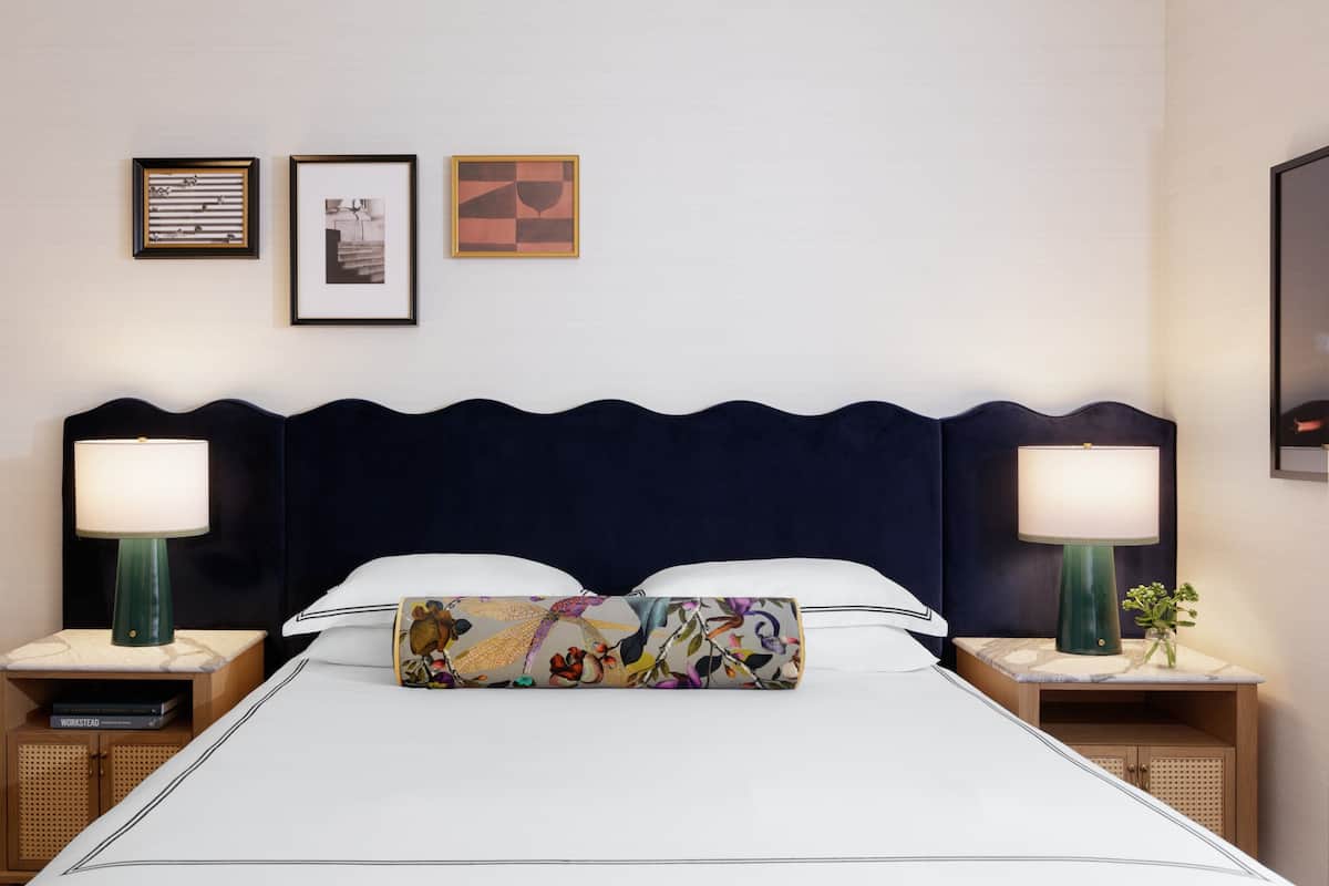Frette Italian sheets, premium bedding, down comforters, in-room safe