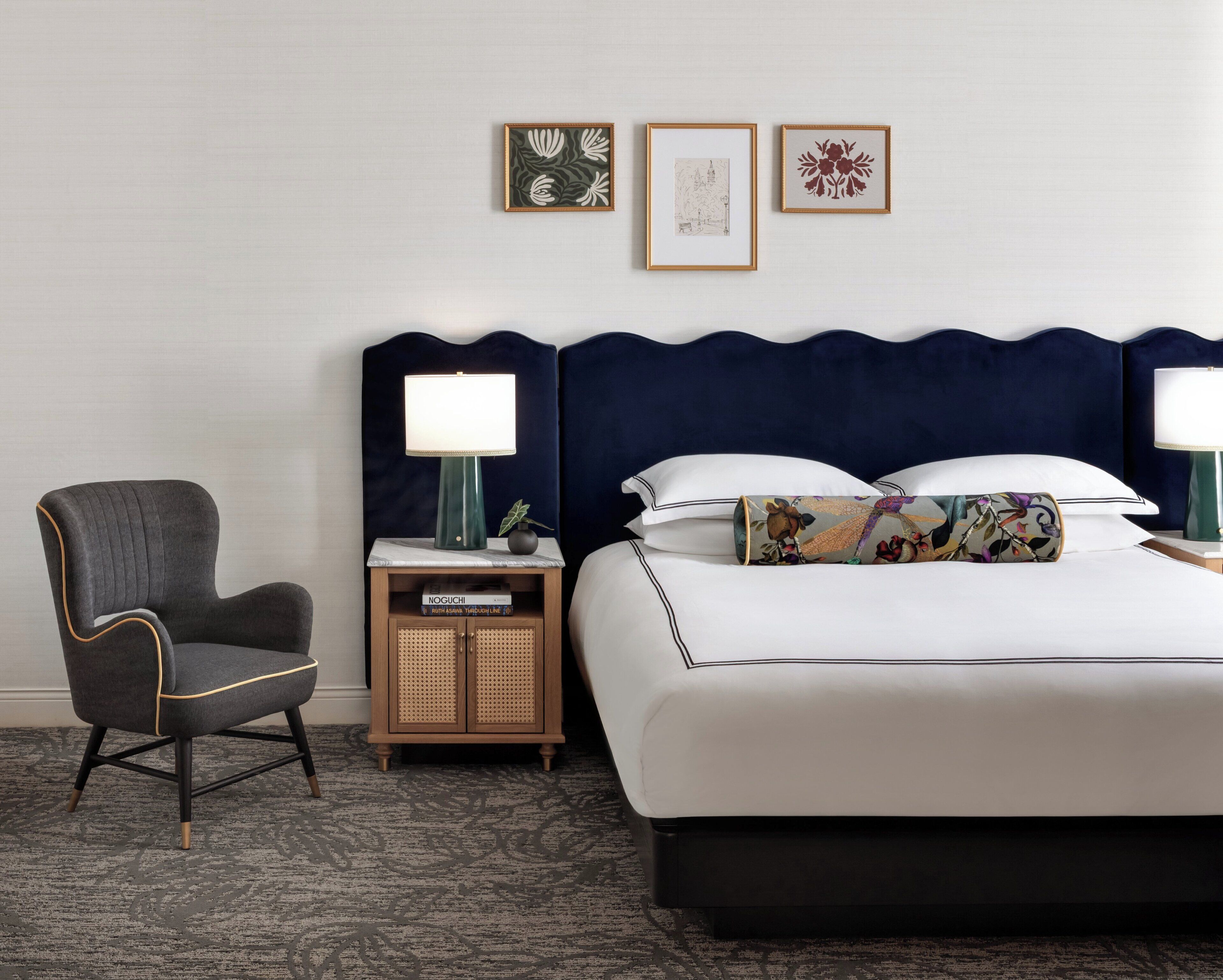 Frette Italian sheets, premium bedding, down duvets, minibar