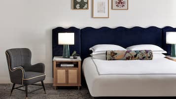 Frette Italian sheets, premium bedding, down duvets, minibar