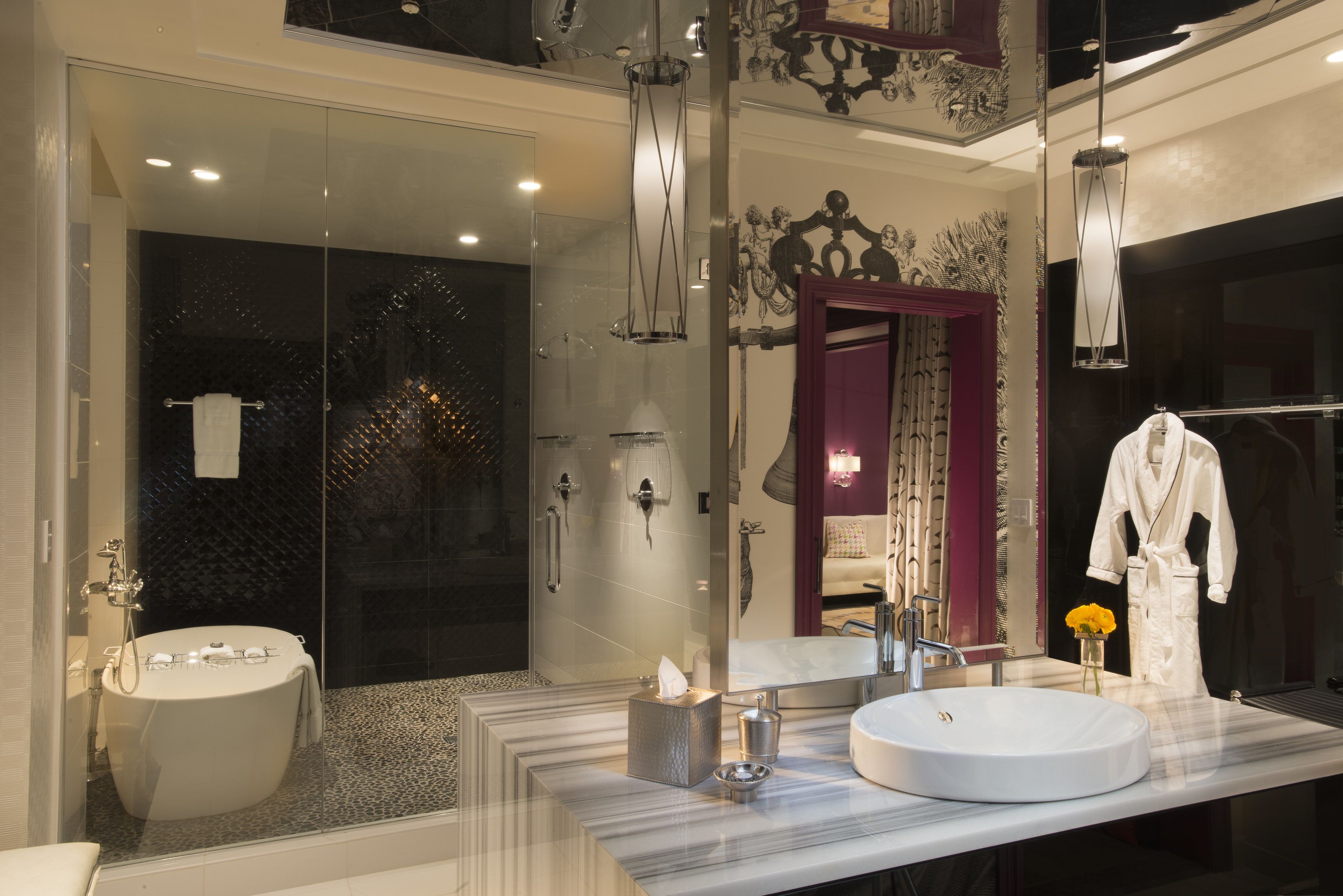 presidential suite | bathroom | designer toiletries, hair dryer, bathrobes, towels
