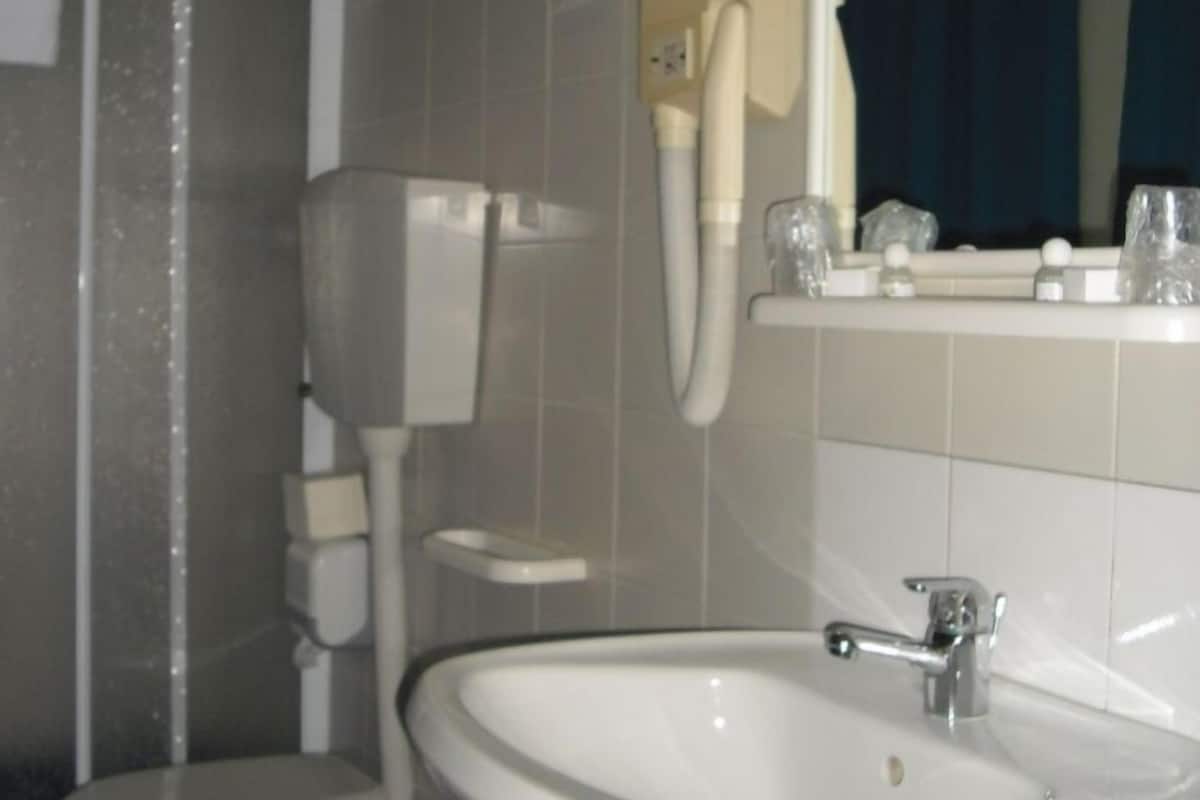 shower, designer toiletries, hair dryer, bidet