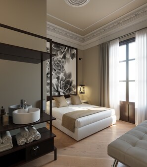 Phòng đôi (with extra bed) | Nệm Select Comfort, két bảo mật tại phòng, phòng cách âm 