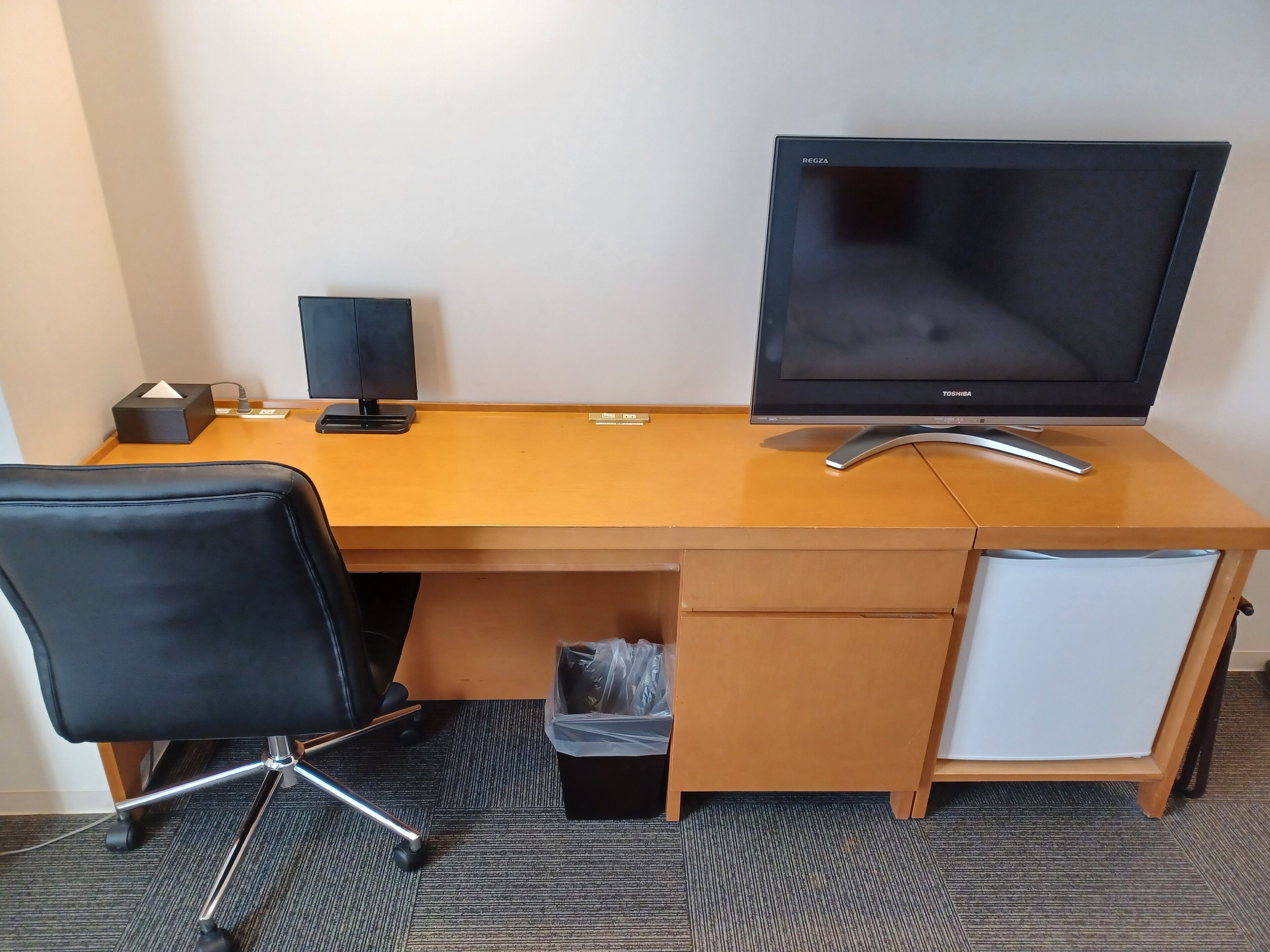 hypo-allergenic bedding, down duvets, desk, blackout curtains