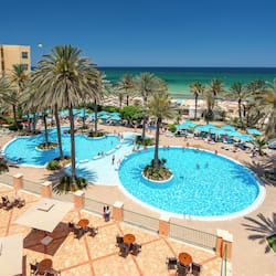 Indoor pool, 2 outdoor pools, pool umbrellas, pool loungers