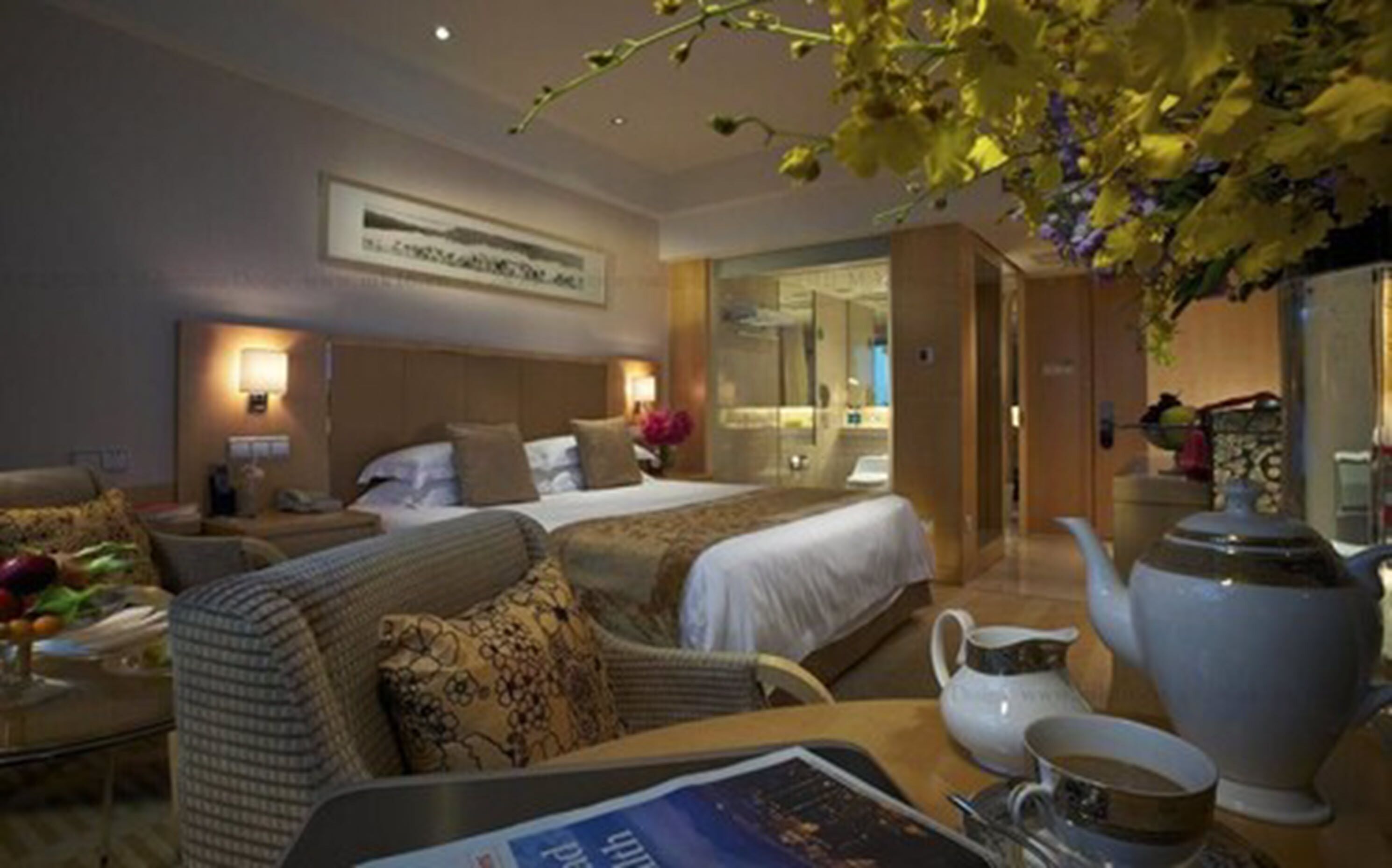 客房內保險箱、免費無線上網、床單