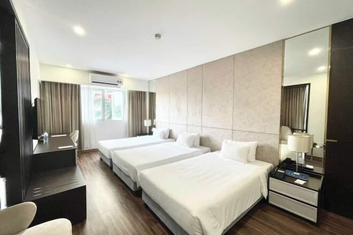 1 quarto, frigobar (abastecido com alguns itens grátis)