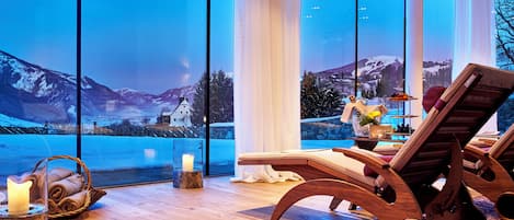 Sauna, steam room, body treatments, body scrubs, facials