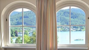 Deluxe Double Room, Lake View | View from room - Hotel Restaurant Häupl (Seewalchen am Attersee)