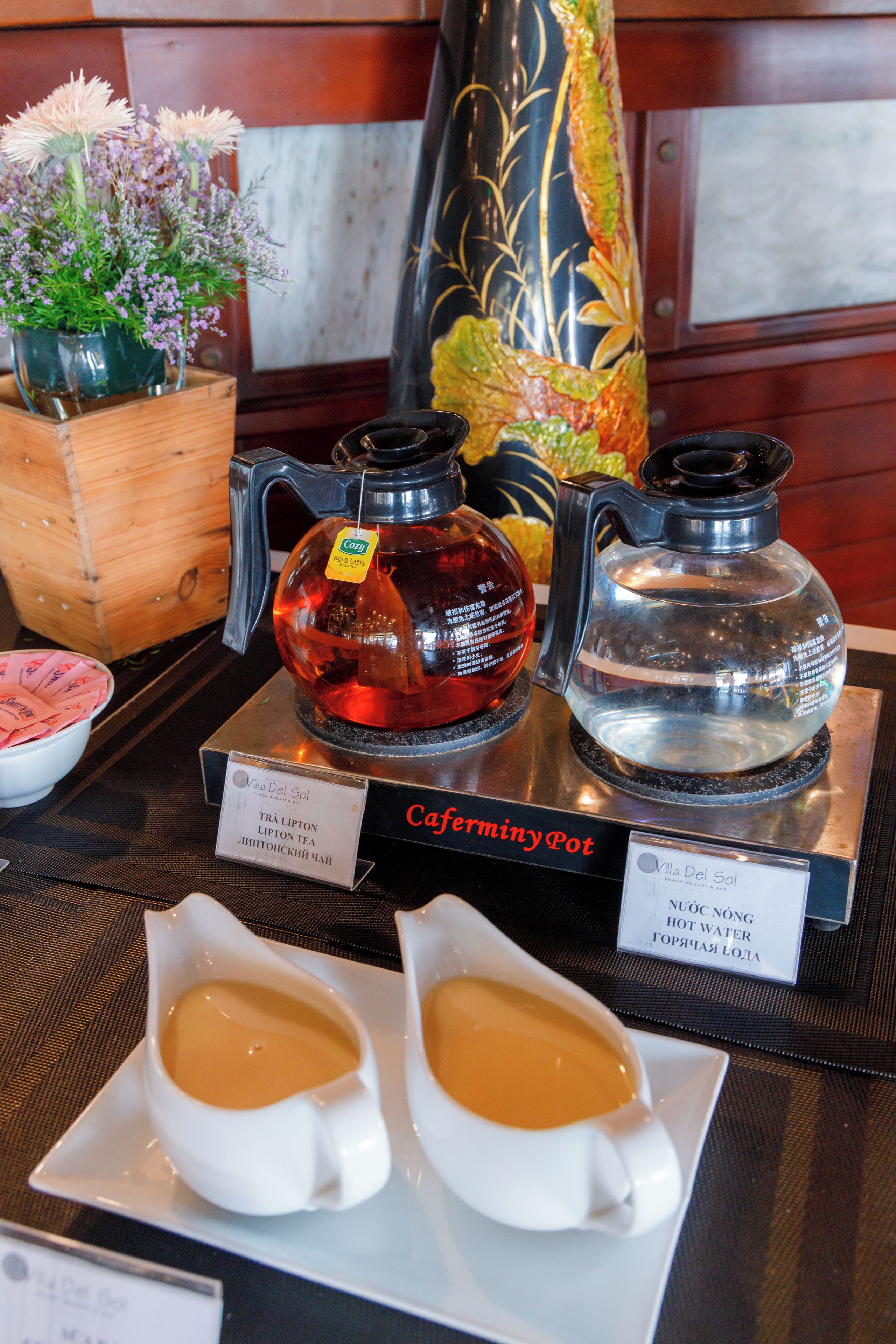 breakfast, lunch, dinner served; beach views