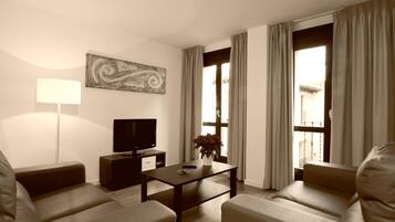 Flat-screen TV, DVD player