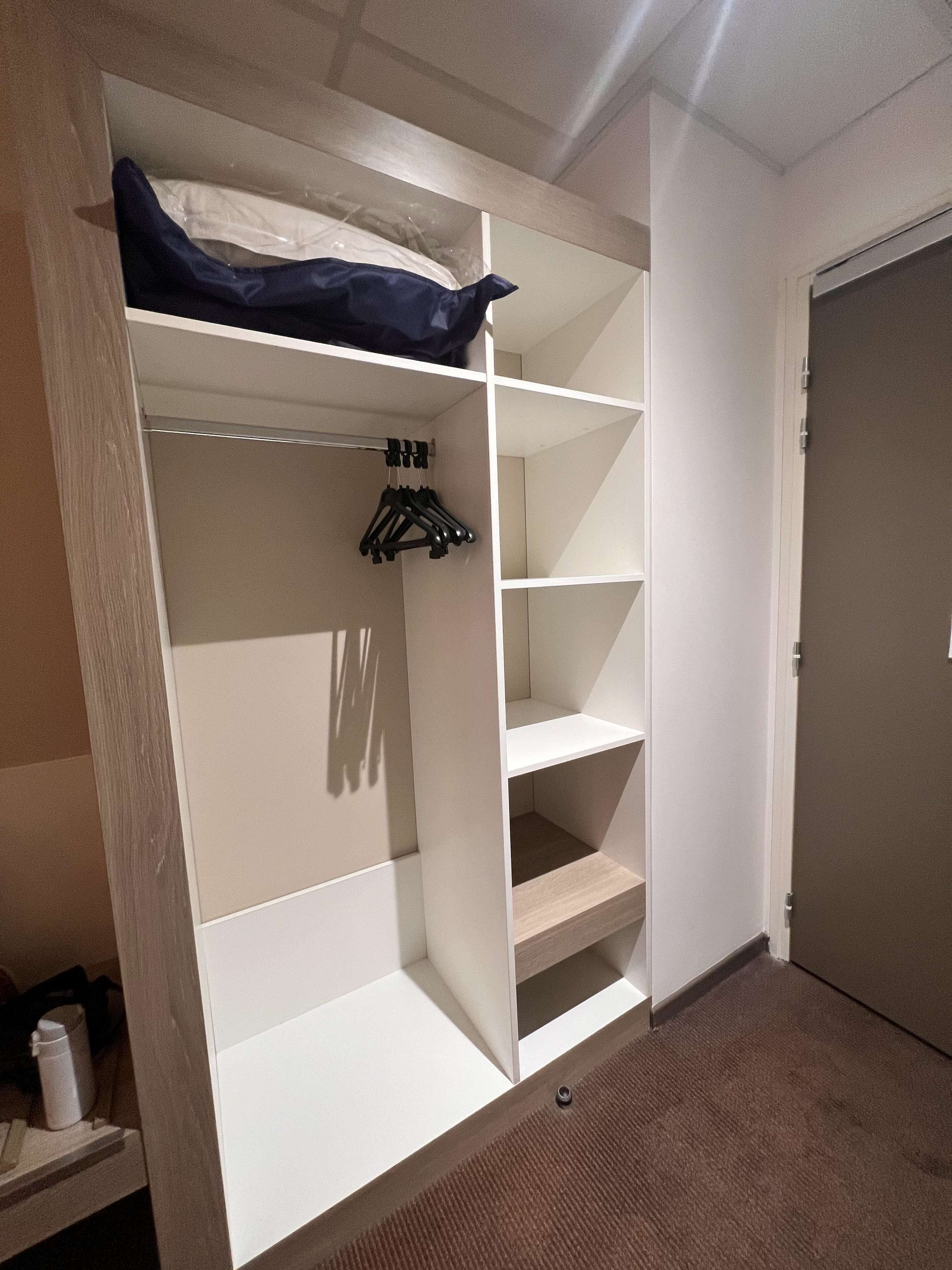 desk, blackout curtains, soundproofing, iron/ironing board