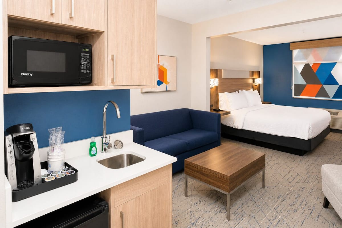 Premium bedding, down comforters, pillowtop beds, in-room safe