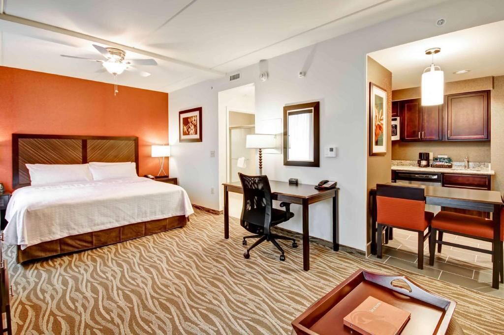 In-room safe, desk, laptop workspace, blackout curtains