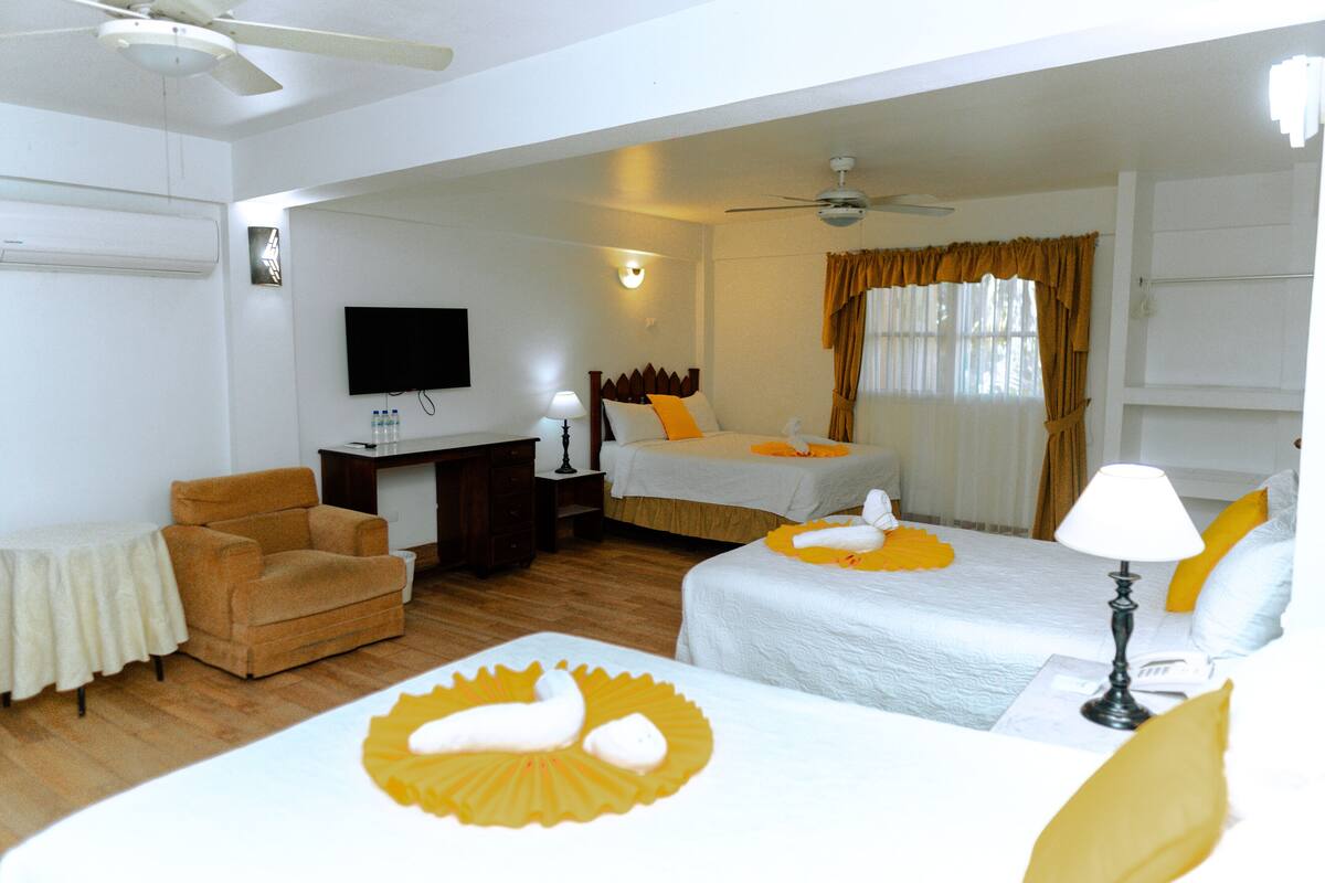 premium triple room, multiple beds | 1 bedroom, blackout curtains, free wifi, bed sheets