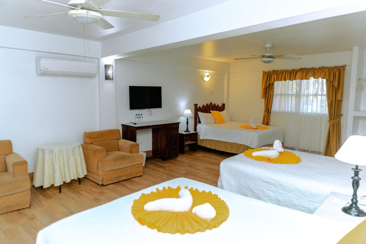 premium triple room, multiple beds | 1 bedroom, blackout curtains, free wifi, bed sheets
