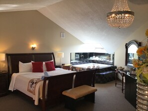 Presidential Room, 1 King Bed, Double Jetted Tub, Balcony | Premium bedding, blackout curtains, soundproofing, free WiFi - Hôtel Spa Excelsior (Sainte-Adele)