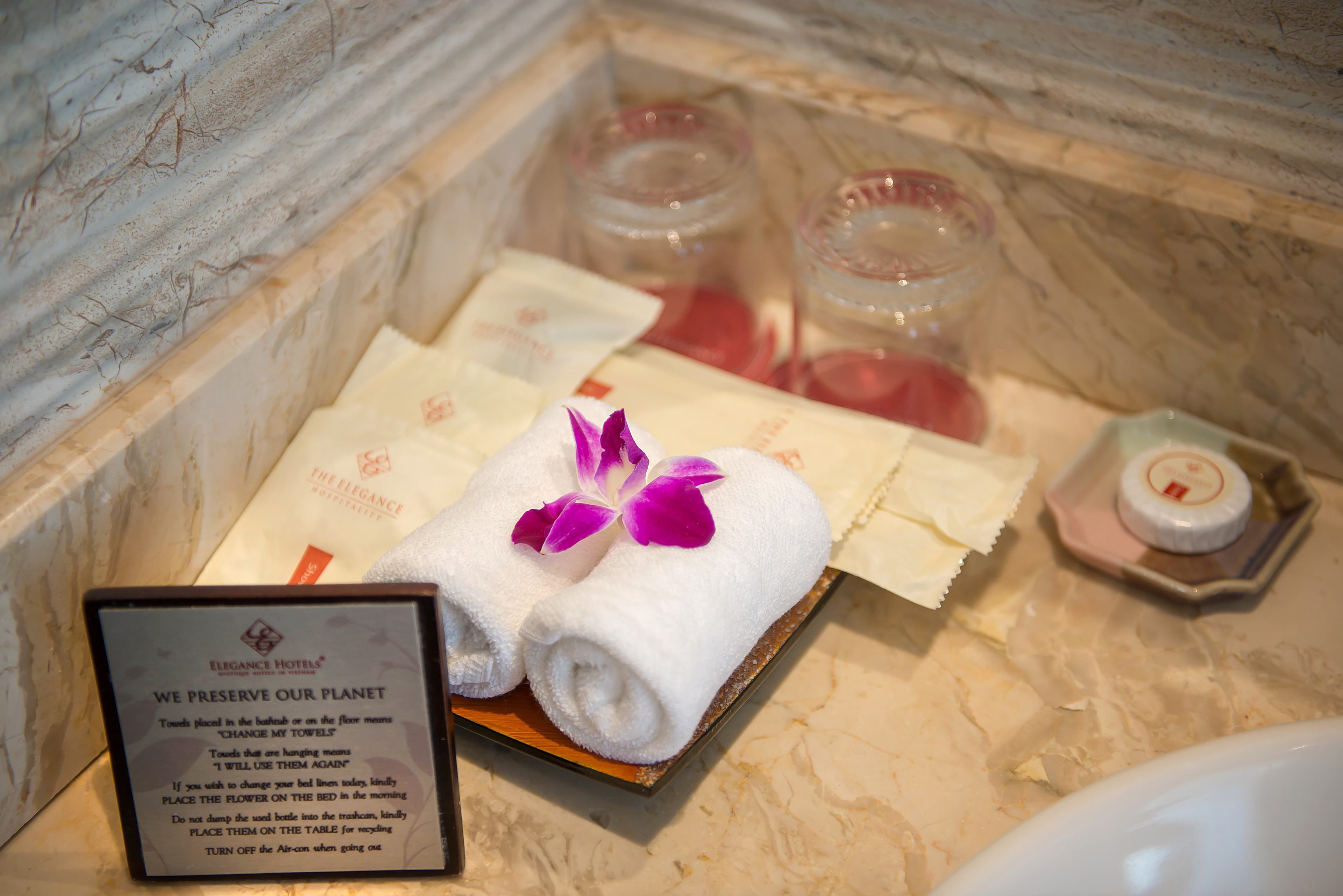 free toiletries, hair dryer, bathrobes, slippers