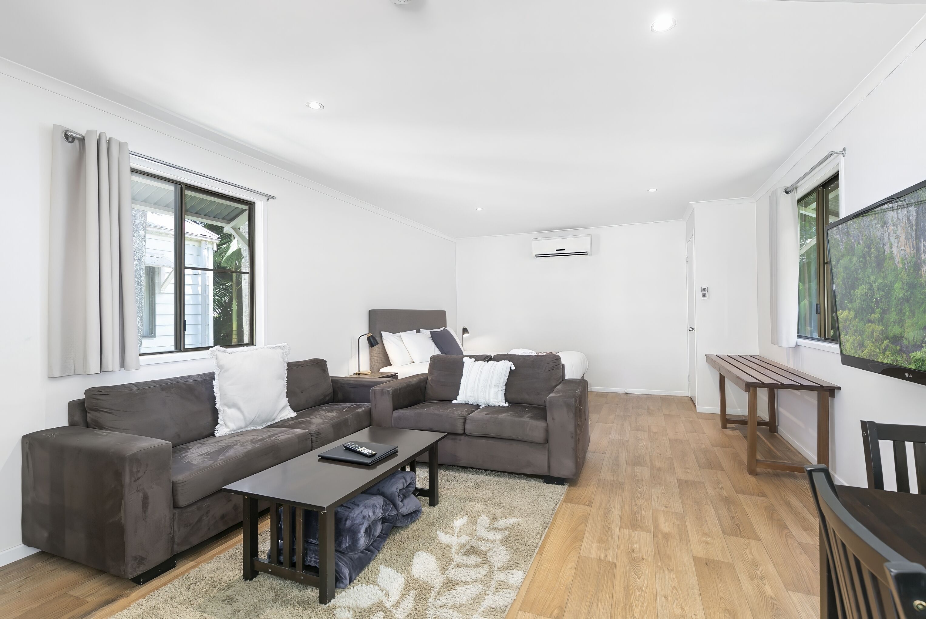 poolside king villa | individually decorated, individually furnished, desk, laptop workspace