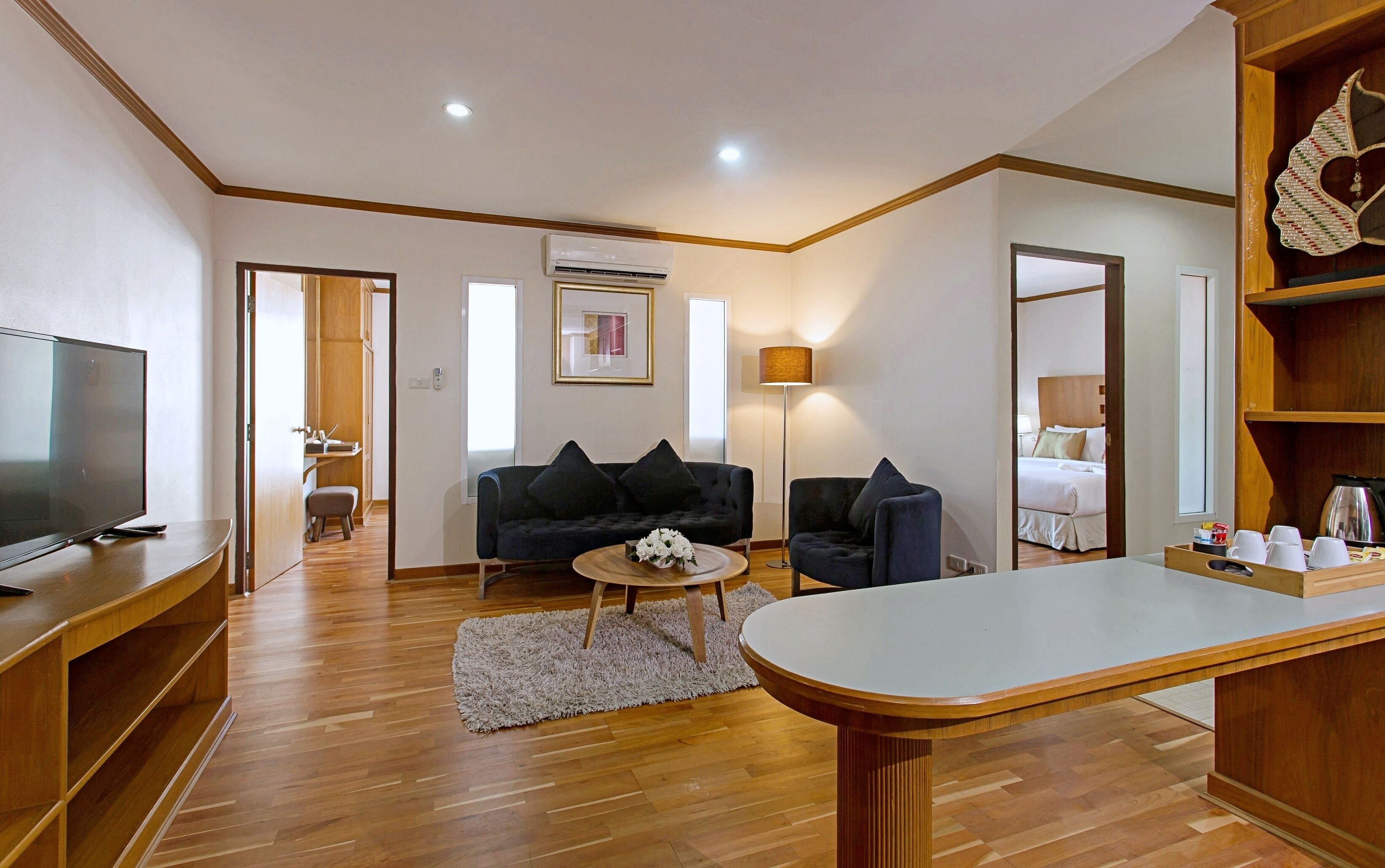 lanna family 2 bedroom suite | living room | lcd tv