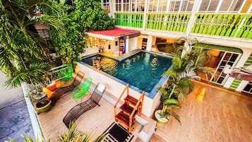 Indoor pool, outdoor pool