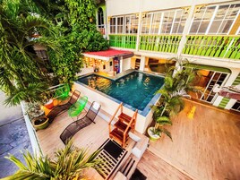 Indoor pool, outdoor pool