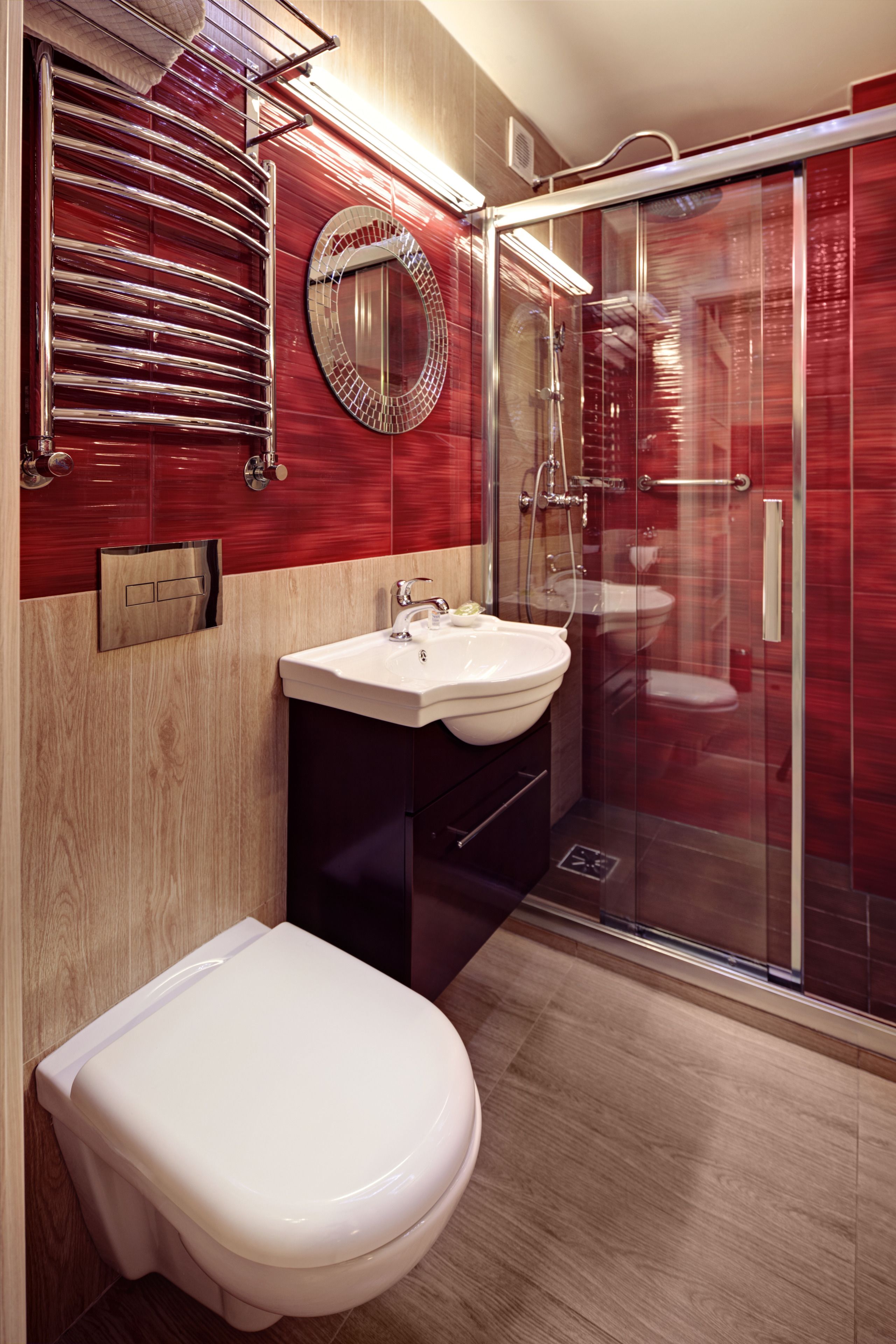 deluxe room, 1 king bed | bathroom | free toiletries, hair dryer, towels